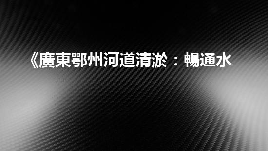 《廣東鄂州河道清淤：暢通水道，保護環(huán)境，恢復生態(tài)》